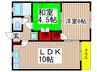 コーポＫＥＩ２ 2LDKの間取り