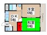 平和コ－ポ２号館 2DKの間取り