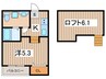 Grande Mare 鶴間 1Kの間取り