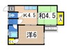 恵山荘 2Kの間取り