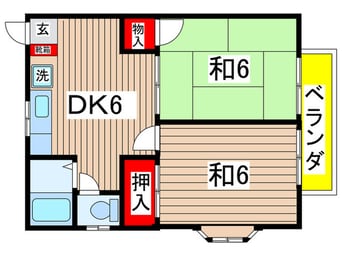 間取図 チェリ－ハイツ