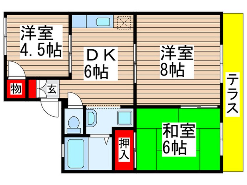 間取図 コーポサングリーン