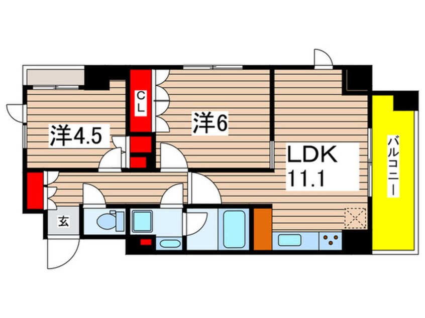 間取図 パークアクシス両国馬車通り