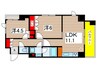 パークアクシス両国馬車通り 2LDKの間取り