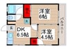 第一豊荘 2DKの間取り