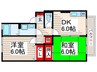 ユーワハイツ 2DKの間取り
