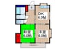 コーポ内田 2DKの間取り