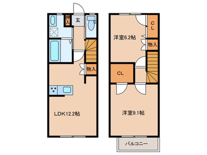 間取図 パ－クガ－デンテラス　オハナ