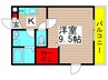 サンプロッセム梅島 1Kの間取り