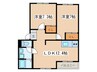 ラルクアンシェル 2LDKの間取り