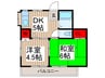 ウエストパーク 2DKの間取り