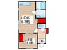 リーブルファイン鴻巣本町 1LDKの間取り