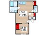 リーブルファイン鴻巣本町 1LDKの間取り