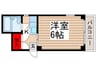 メゾン林 1Kの間取り