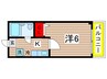 リヴィアキサン 1Kの間取り