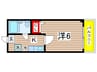 リヴィアキサン 1Kの間取り