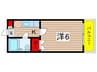 リヴィアキサン 1Kの間取り
