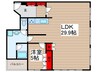 アヴェニ－ル戸田 1LDKの間取り