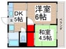 グリ－ンエイトＡ棟 2DKの間取り
