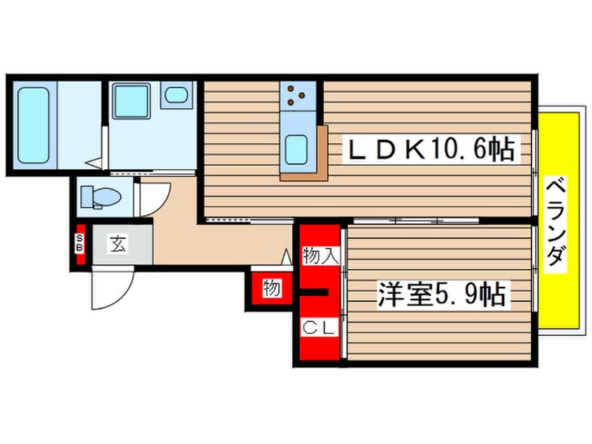 間取図 ラシーネ大泉町