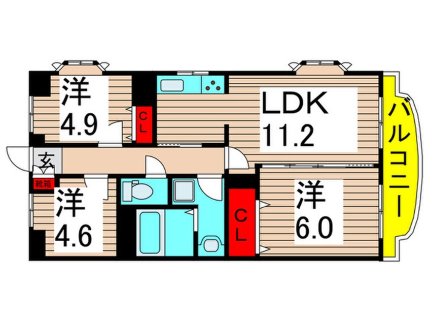 間取図 ルミエ－ル西綾瀬