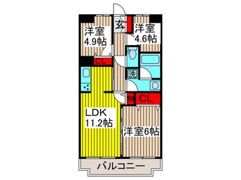 間取図 ルミエ－ル西綾瀬