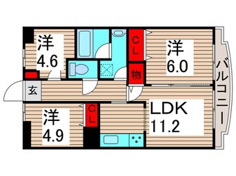 間取図 ルミエ－ル西綾瀬