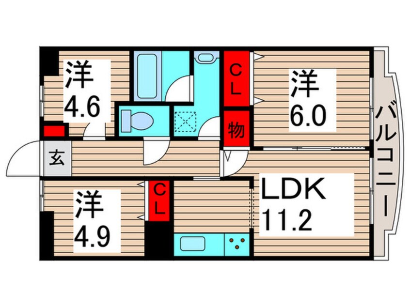 間取図 ルミエ－ル西綾瀬