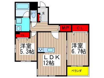 間取図 ベルメゾン武田