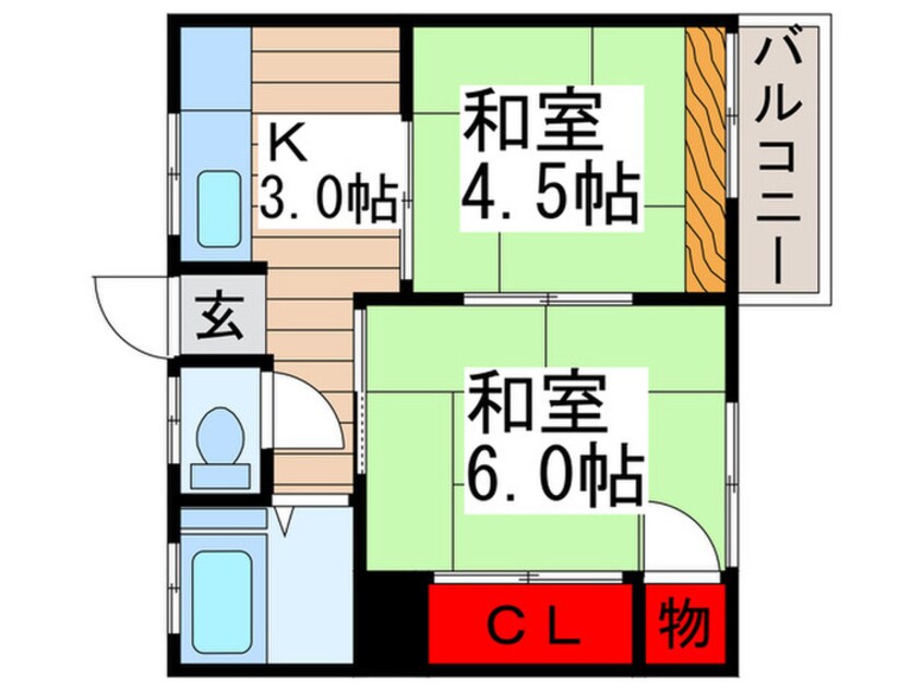 間取図 サンシャインハイムＡ棟