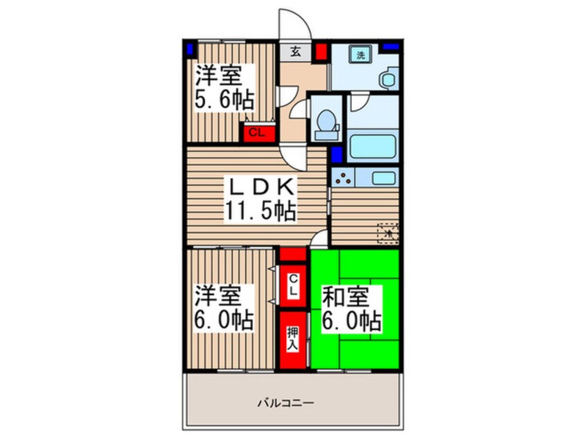 間取図 ガーデンスクエア北坂戸