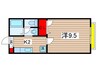 フィオリビィＫ 1Kの間取り