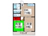 サンシティ 2DKの間取り