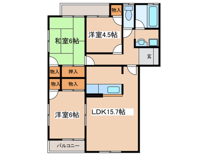 間取図 サニーコート成瀬Ⅱ