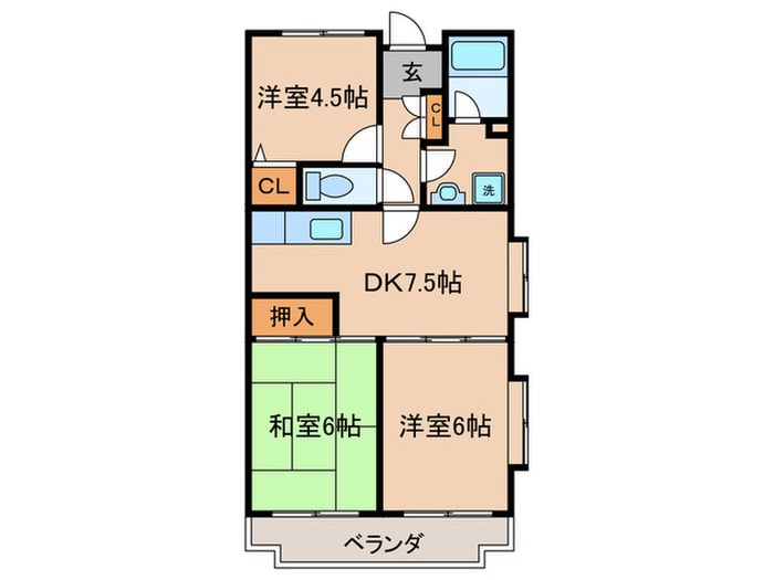間取り図 ｸﾞﾗｽｨｱ新川崎
