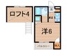 ノーブルコート子安 1Kの間取り
