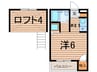 ノーブルコート子安 1Kの間取り
