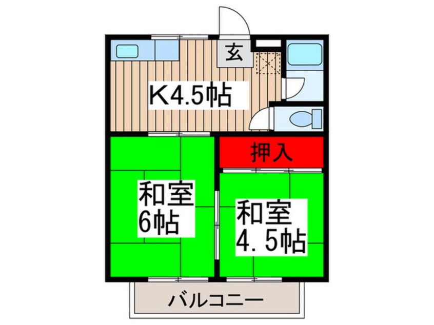 間取図 グリ－ンハイツＡ