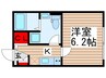 エテルノヴァローレ柏 1Kの間取り