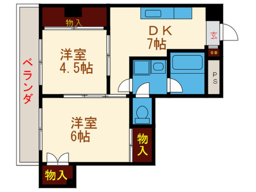 間取図 ＪＬＢグランエクリュ五反野