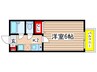 グリーンヒルズⅢ 1Kの間取り