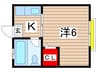 オクトハウス 1Kの間取り