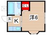 オクトハウス 1Kの間取り