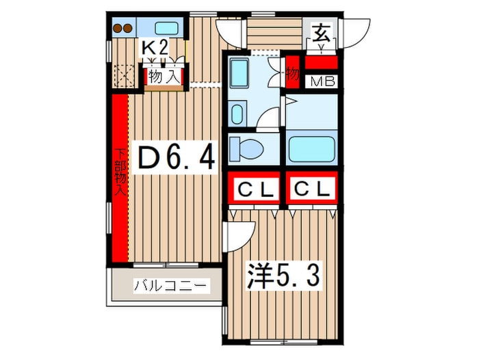 間取り図 ﾍﾞﾙﾄﾋﾟｱ南浦和２