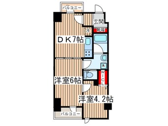 間取図 シーズンフラッツ錦糸町ﾊﾟｰｸｻｲﾄﾞ