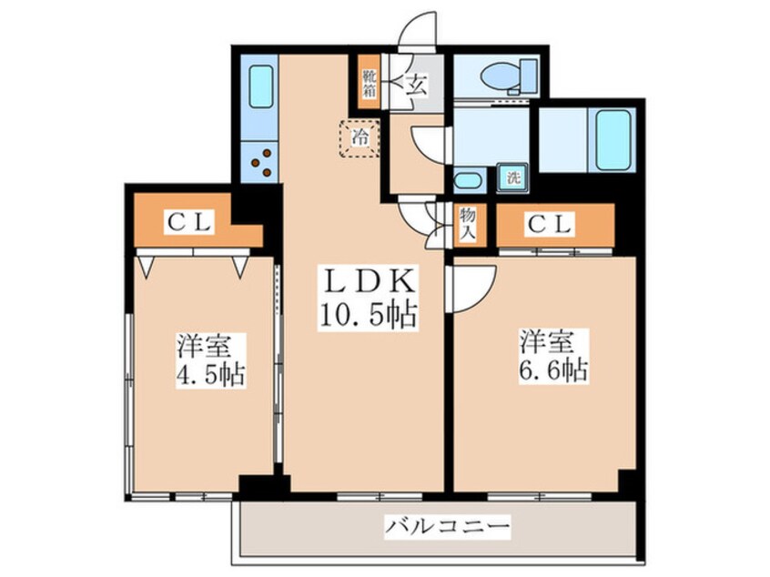 間取図 築地永谷タウンプラザ（８０４）