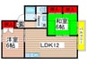 ビュ－クレスト 2LDKの間取り