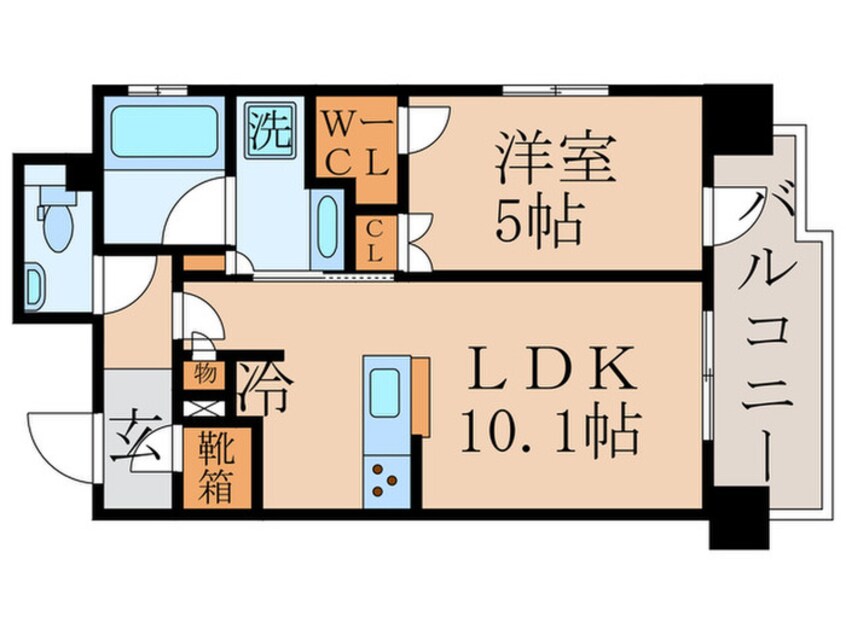 間取図 リストレジデンス築地（４０２）