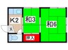 陽光荘 2Kの間取り