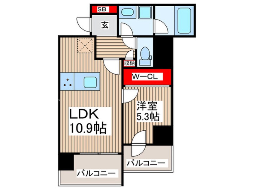 間取図 シーズンフラッツ両国EAST